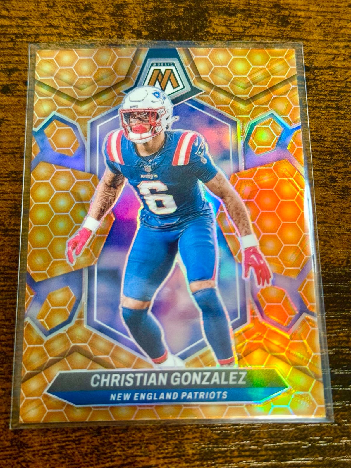 Christian Gonzalez 2024 Mosaic SSP Honeycomb #154 New England Patriots CASE HIT