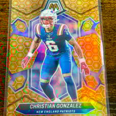 Christian Gonzalez 2024 Mosaic SSP Honeycomb #154 New England Patriots CASE HIT