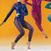 Weissman Elite Sequin Angled Point Sleeve Unitard Dance Costume Blue Adult Small