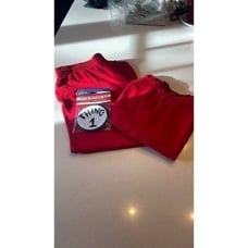 Dr. Seuss red Xl sweatshirt and sweatpants with number kit. NWOT. Costume?