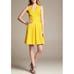 NEW BANANA REPUBLIC Dress 4 Yellow Fit Flare Tuscan Cross-Back A Line Sleeveless