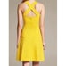 NEW BANANA REPUBLIC Dress 4 Yellow Fit Flare Tuscan Cross-Back A Line Sleeveless