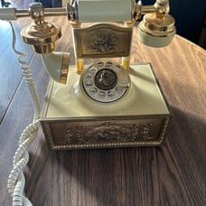 Vintage Telephone Midcentury French Victorian Style Rotary Telephone