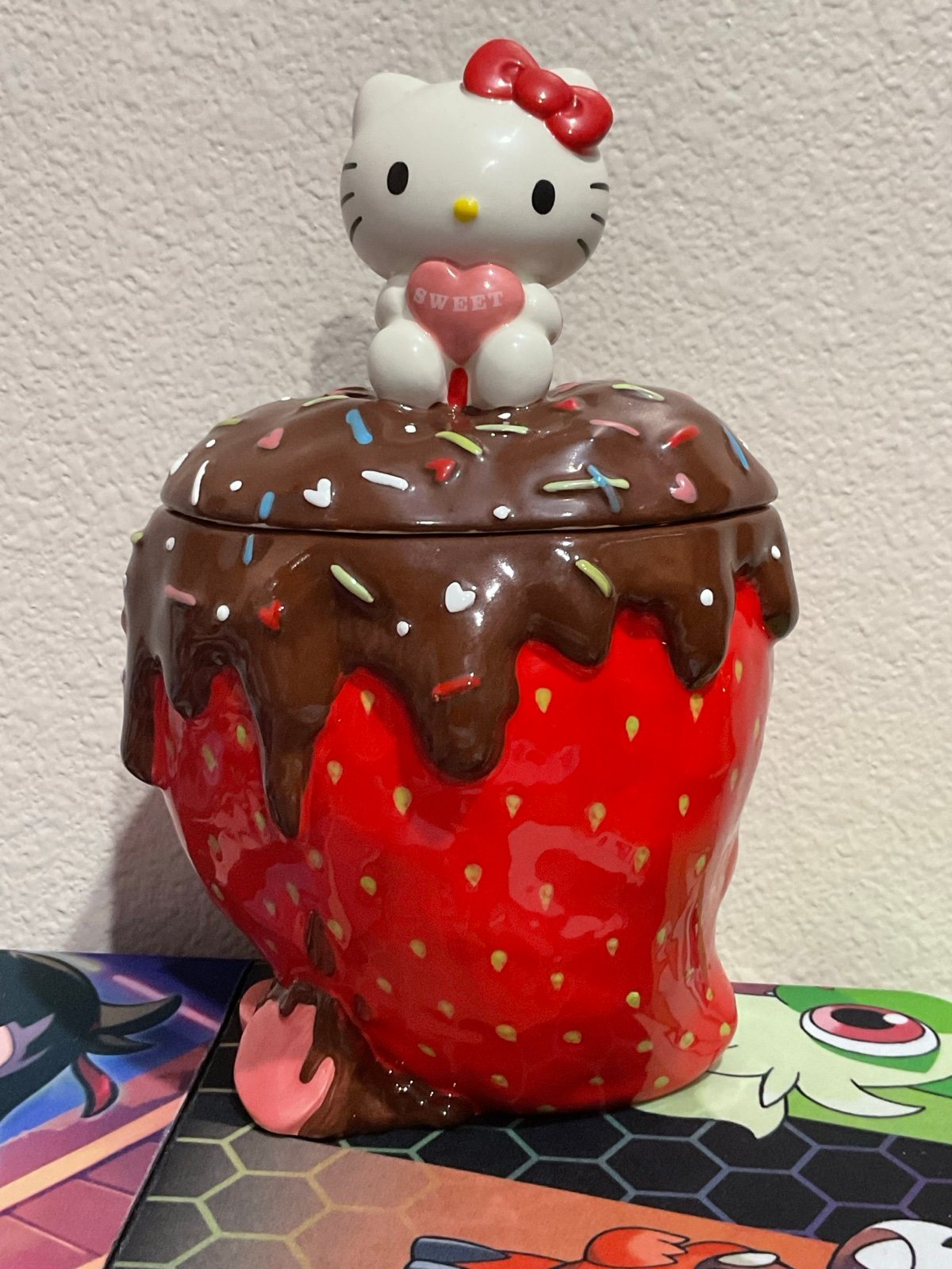 Hello kitty strawberry cookie jar