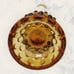 Vintage Fenton Amber Glass Hobnail Swung Bud Vase 10” MCM