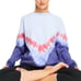 Free People Ombre Metti Crew Sweatshirt Blue NWT S