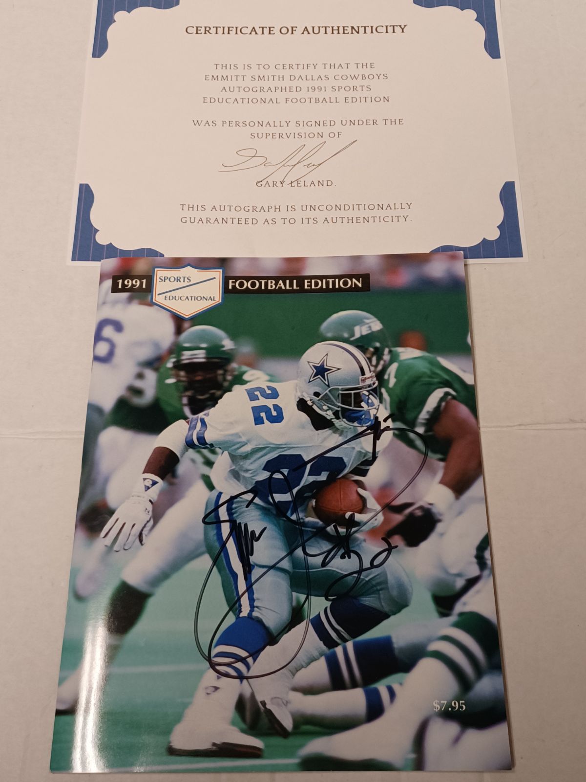 Emmitt Smith signed 1991 Autographed full magazine with COA
