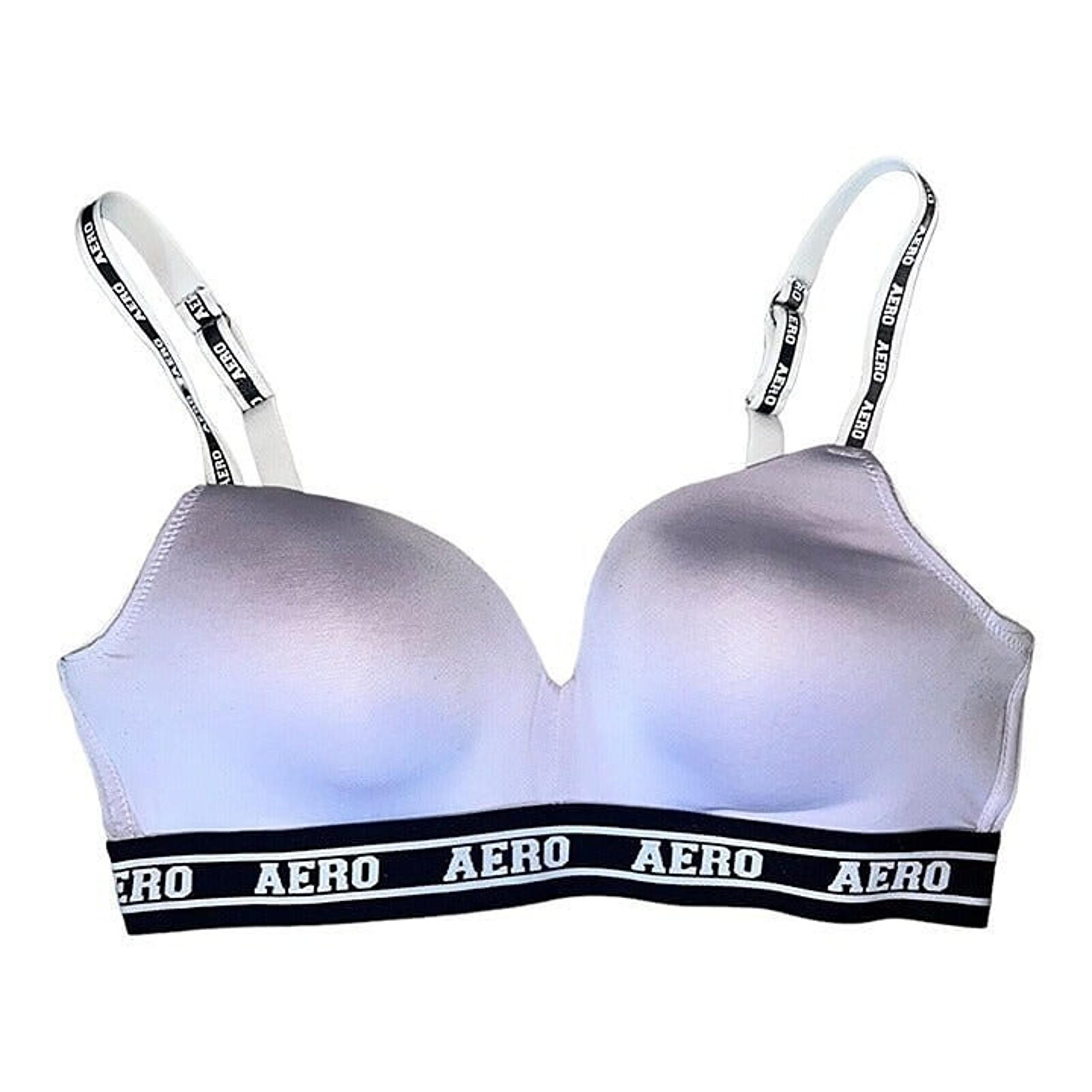 Aeropostale Aero Wireless Bras Logo Elastic Underbust Convertible Size 38C