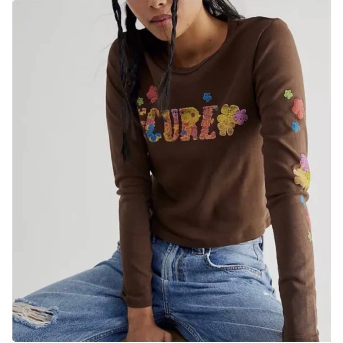 Daydreamer LA X Free People The Cure Shrunken Long Sleeve Size Medium