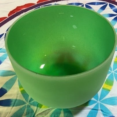 10 inch green crystal singing bowls
