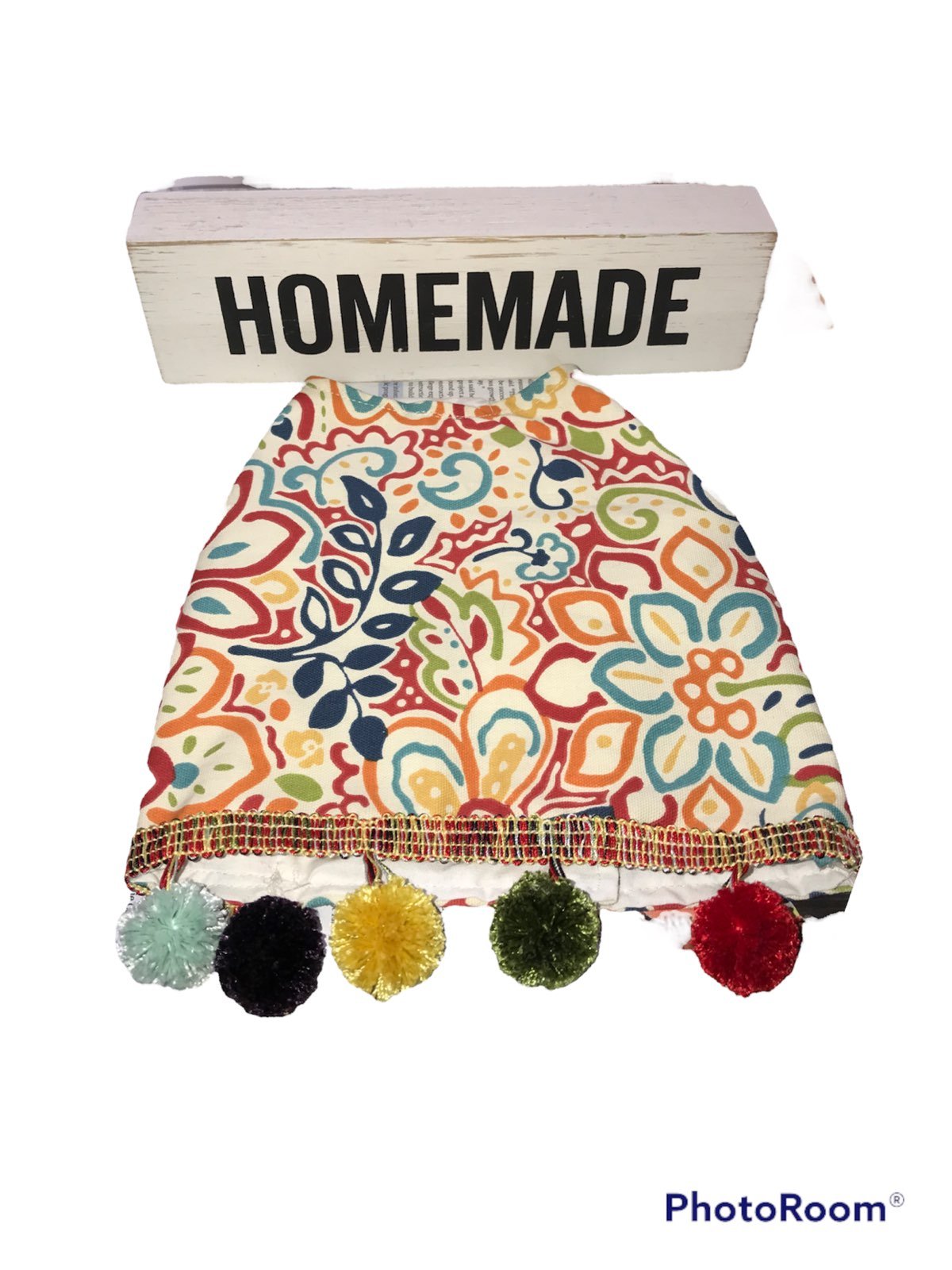 Handmade Pom-Pom Mexican Art Style Dog Dress - Size XL