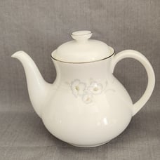 Royal Doulton Mystique Teapot H5093 Floral White 1980s w Lid Never Used