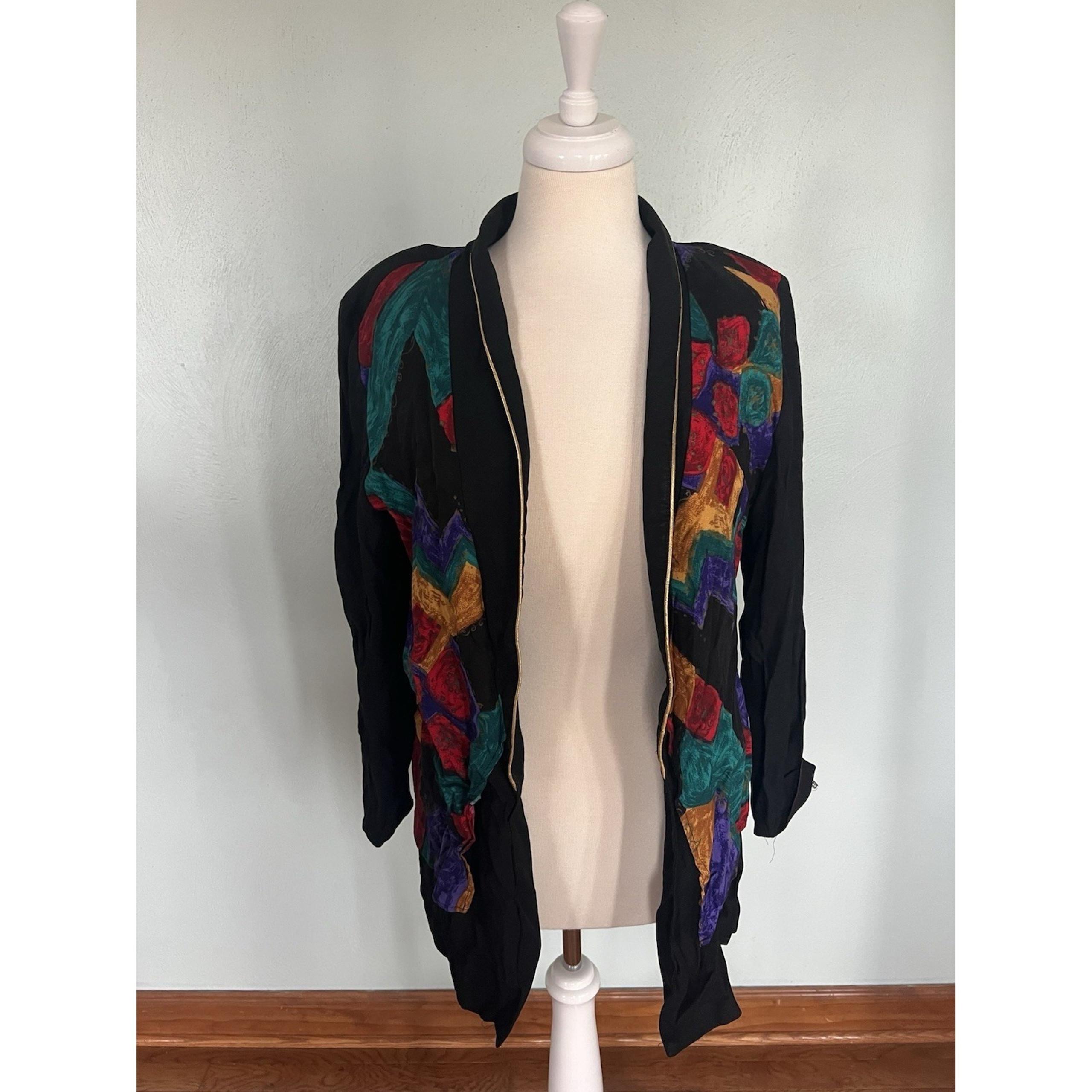 Maren Vintage Cardigan 8 Abstract Artistic Flowy Shoulder Pad Artist Galley Core