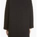 Eileen Fisher Black Organic Cotton Quilted Coat Snap Button Pockets Medium