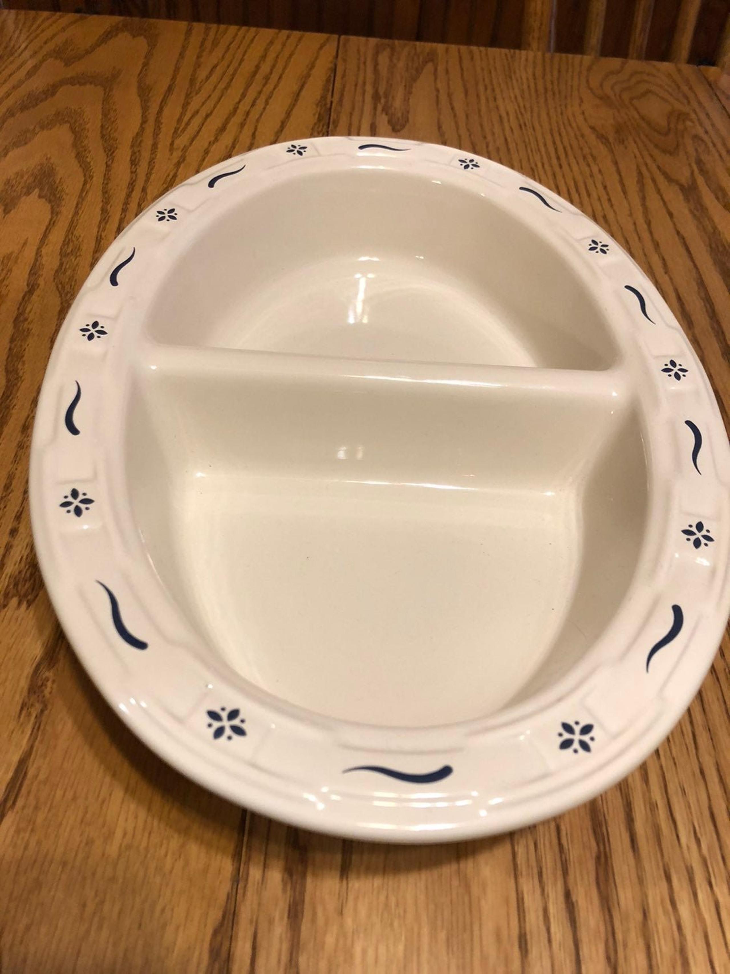 Longaberger Divided Serving Bowl