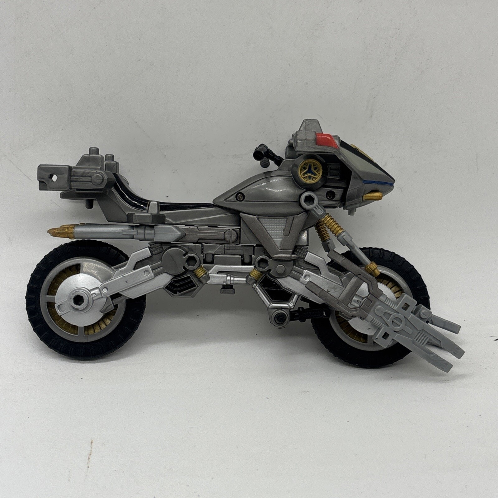 POWER RANGERS Lightspeed Rescue Trans Armor Cycle Gray Ranger 6 1/2 Bike 1999