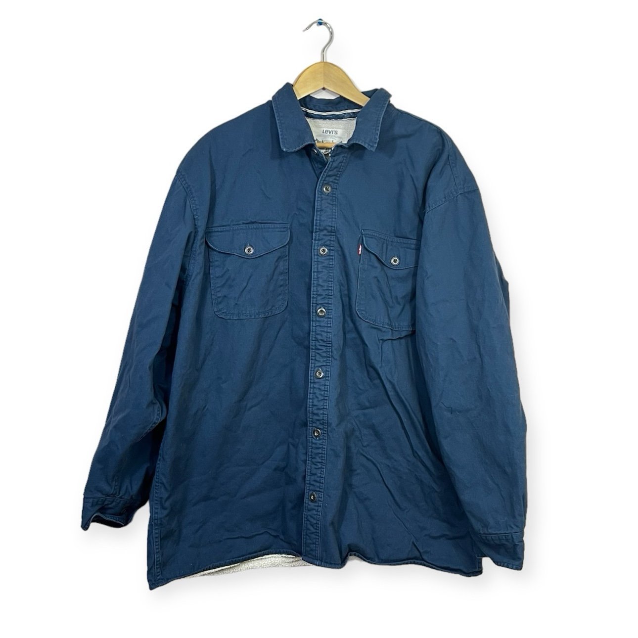 Levi’s Men's Denim Jean Coat Jacket Sherpa Fleece Lined Blue Size 3XL