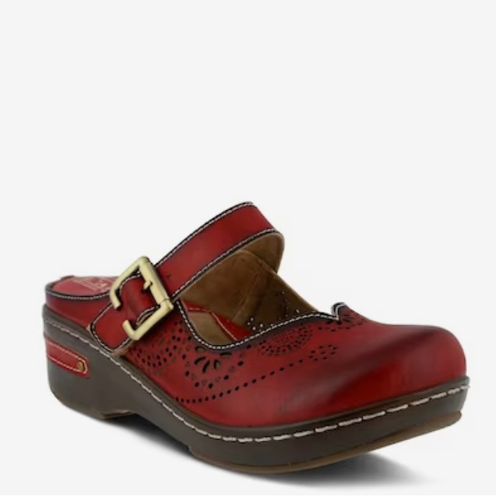 L'Artise Aneria By Spring Step America Clog Red Size 35