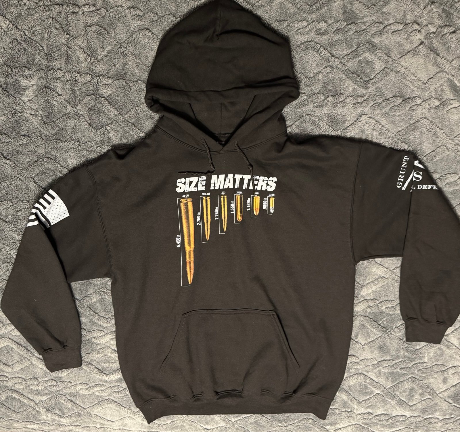 Grunt Style Size Matters Hoodie Large