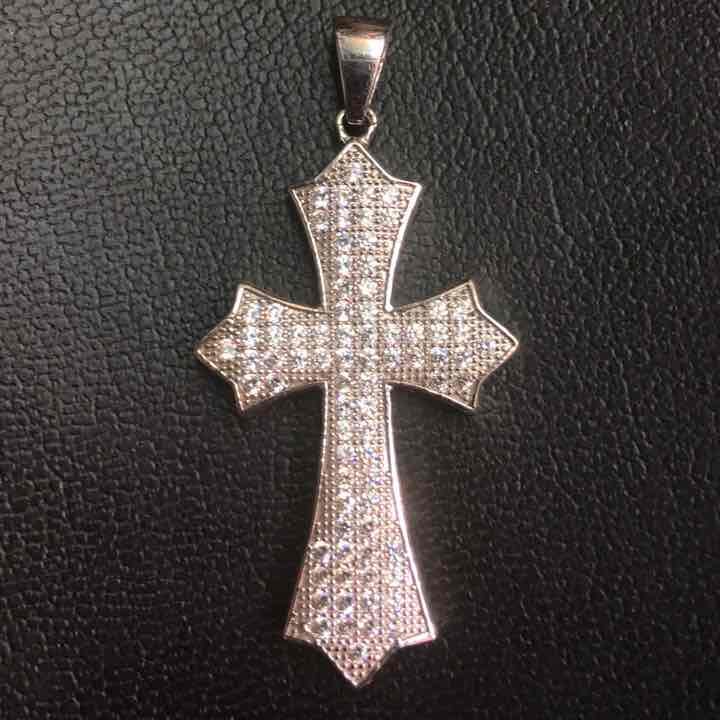 Swarovski Crystal handset cross pendant