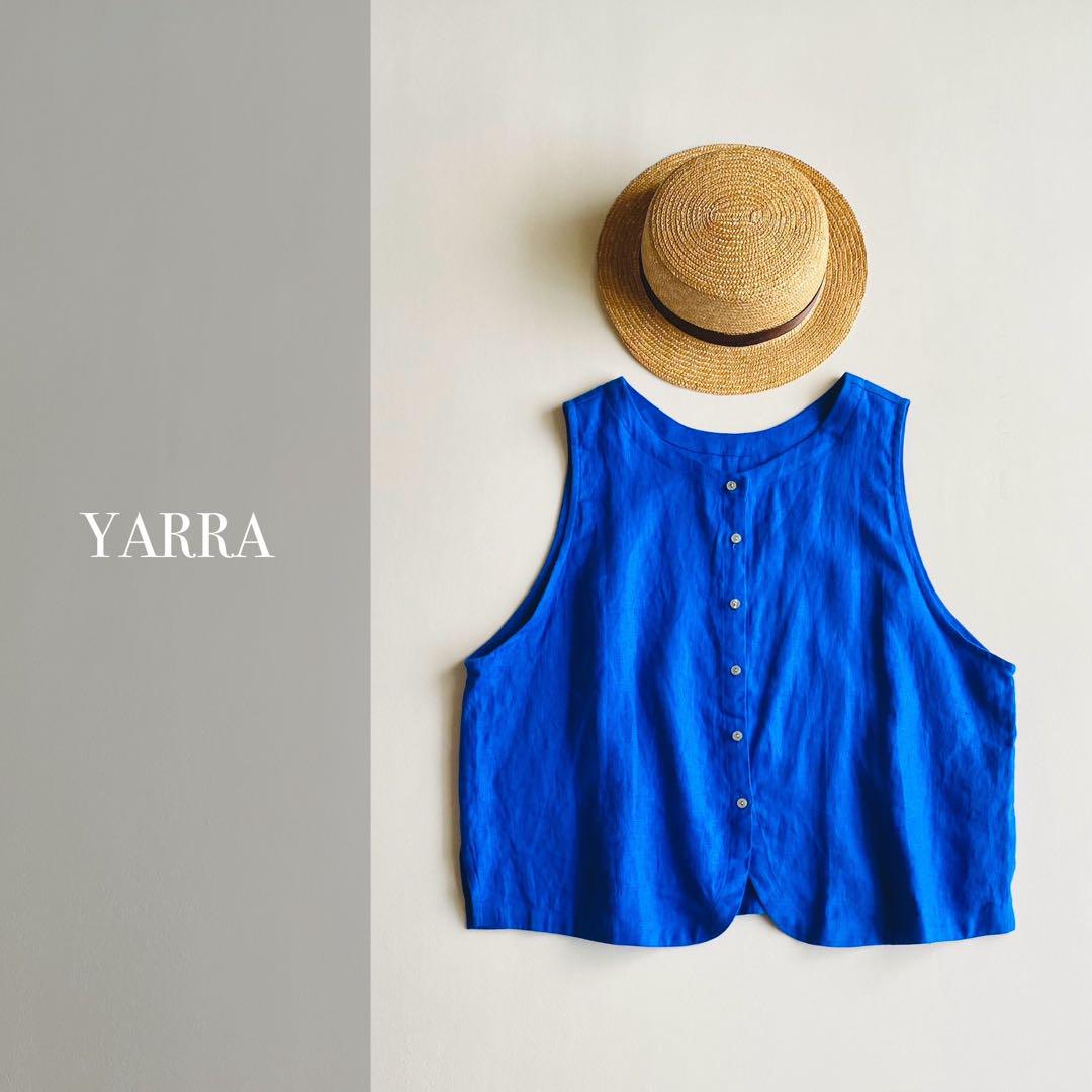 YARRA Lithuanian Linen Hem Round 2-Way Vest Blue 24SS