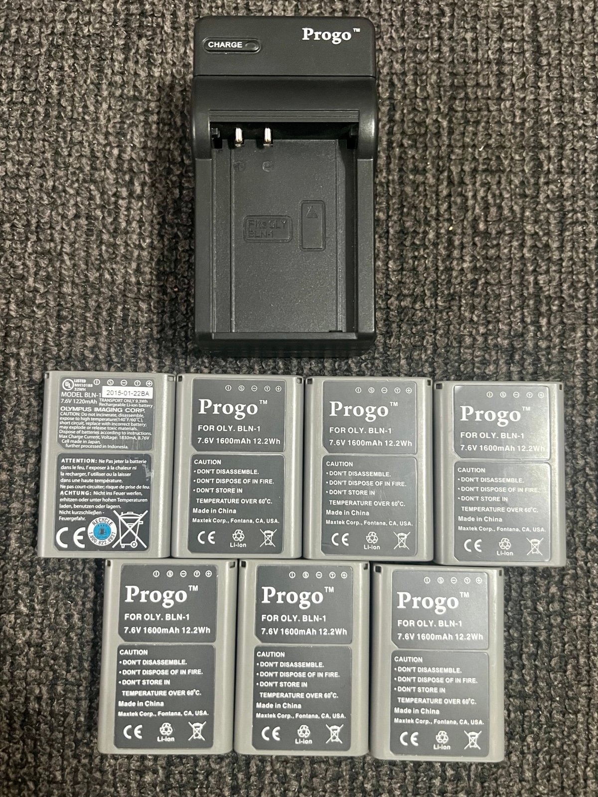 Olympus Batteries BLN-1 Progo ( Lot Of 7 ) And 2 Chargers