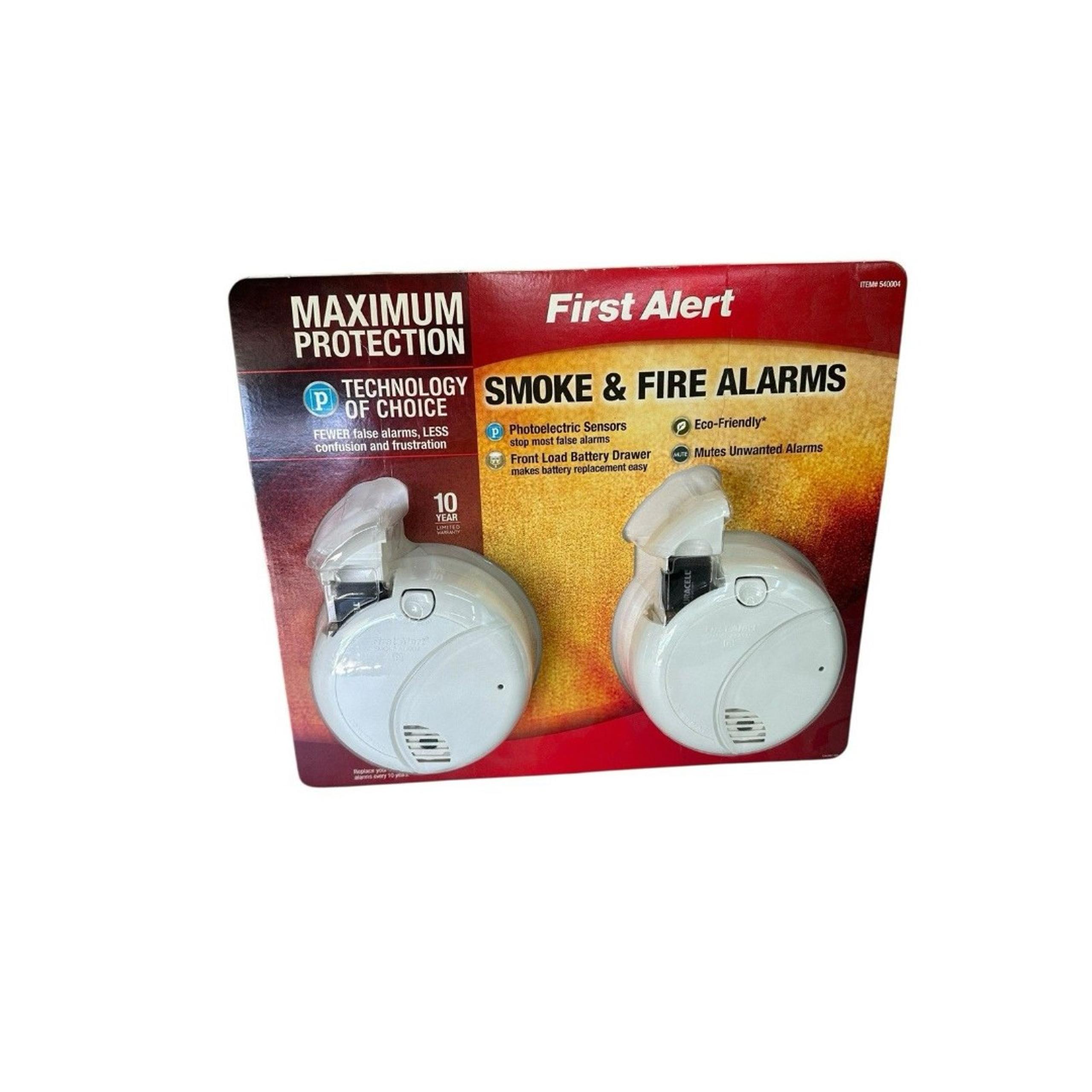 Fire Alarms First Alert 540004 - 2 Pack Maximum Protection Smoke And Fire