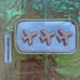 NWT Stoney Clover Lane Small Sand Clear Front Pouch w/3 Airplane Patches Sewn On