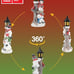 Handcrafted Resin Christmas Trio Snowman with LED Lamppost - 11.2'' Festive Snow