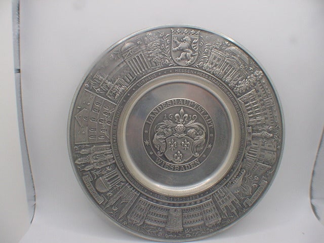 German Pewter Resurrection Plate 17th Century 1600s ZINN COPIE