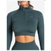 NEW Pursue Fitness Core Seamless 1/2 Zip Crop Top
