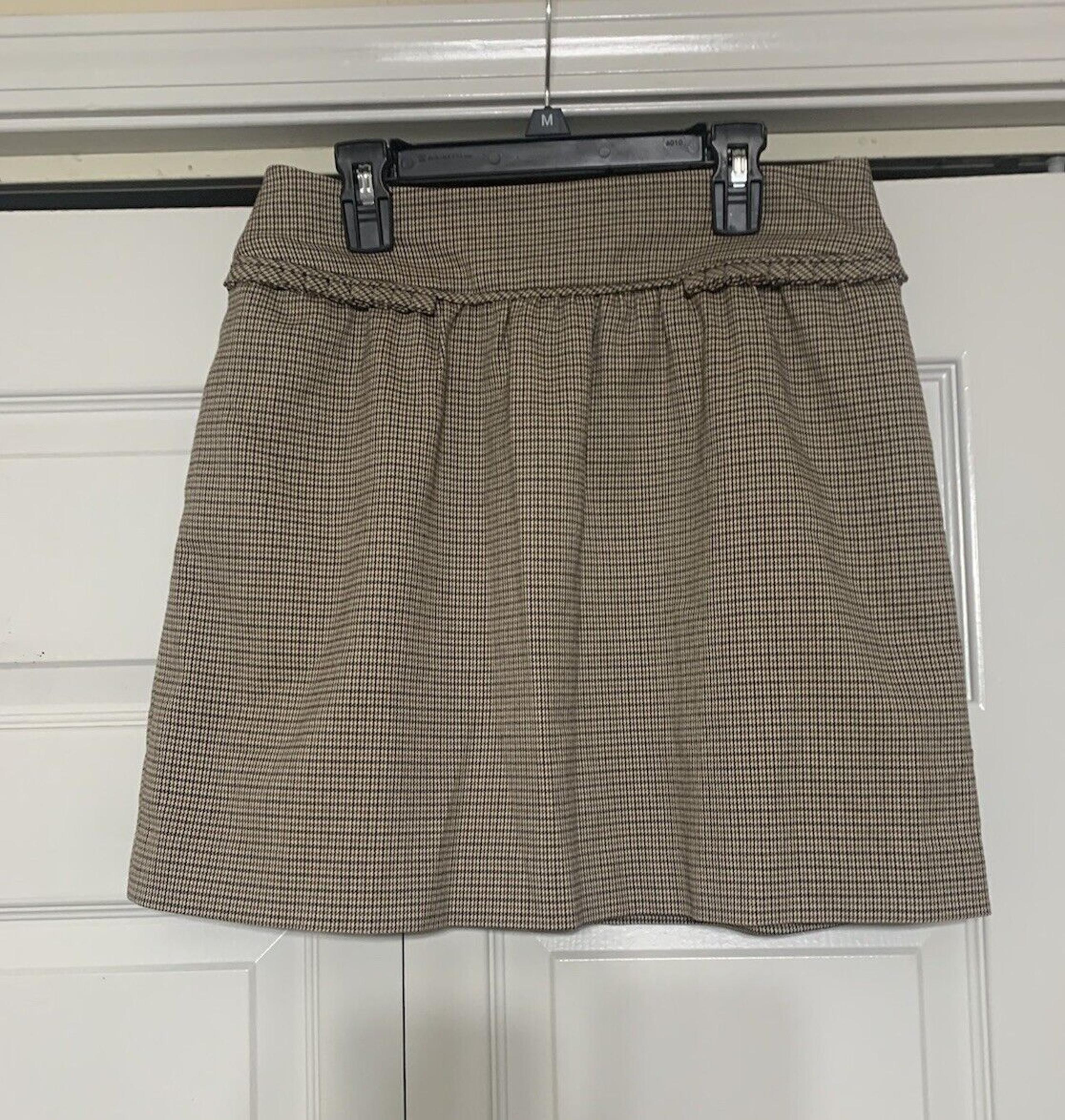 Lands End Canvas 1963 Mini Skirt With Ruffles At The Waist Has Pockets Sz 0