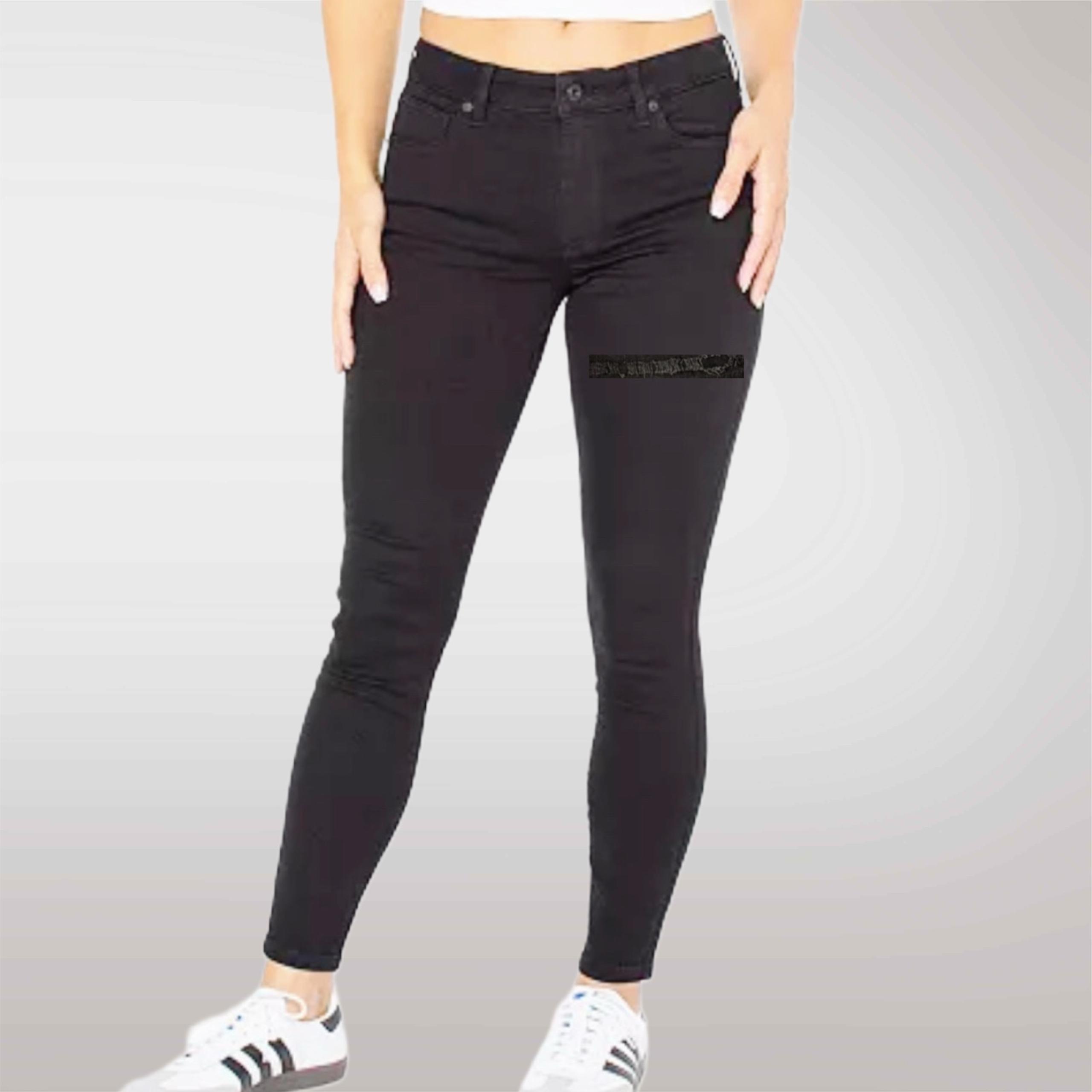 Celebrity Pink Faded Black Thigh Rip Skinny Ankle Jeans Sz 5 Juniors