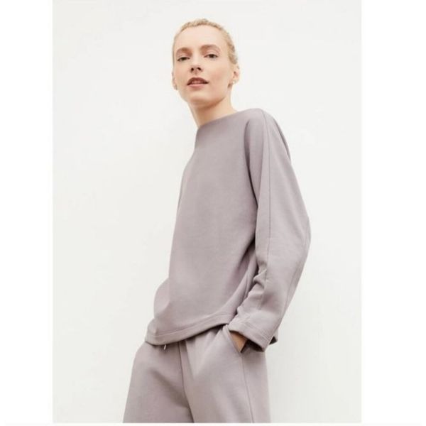 M.M.Lafleur The Kristin Pullover French Terry In Wisteria Medium