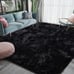 Area Rug for Bedroom, Fluffy Furry Shaggy Rugs Black 4x6 Feet