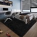 Area Rug for Bedroom, Fluffy Furry Shaggy Rugs Black 4x6 Feet