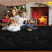 Area Rug for Bedroom, Fluffy Furry Shaggy Rugs Black 4x6 Feet
