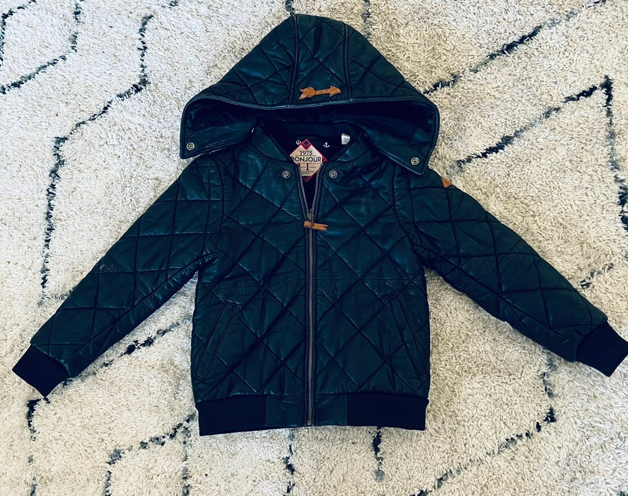 6T Scotch & Soda quilted leather jacket
