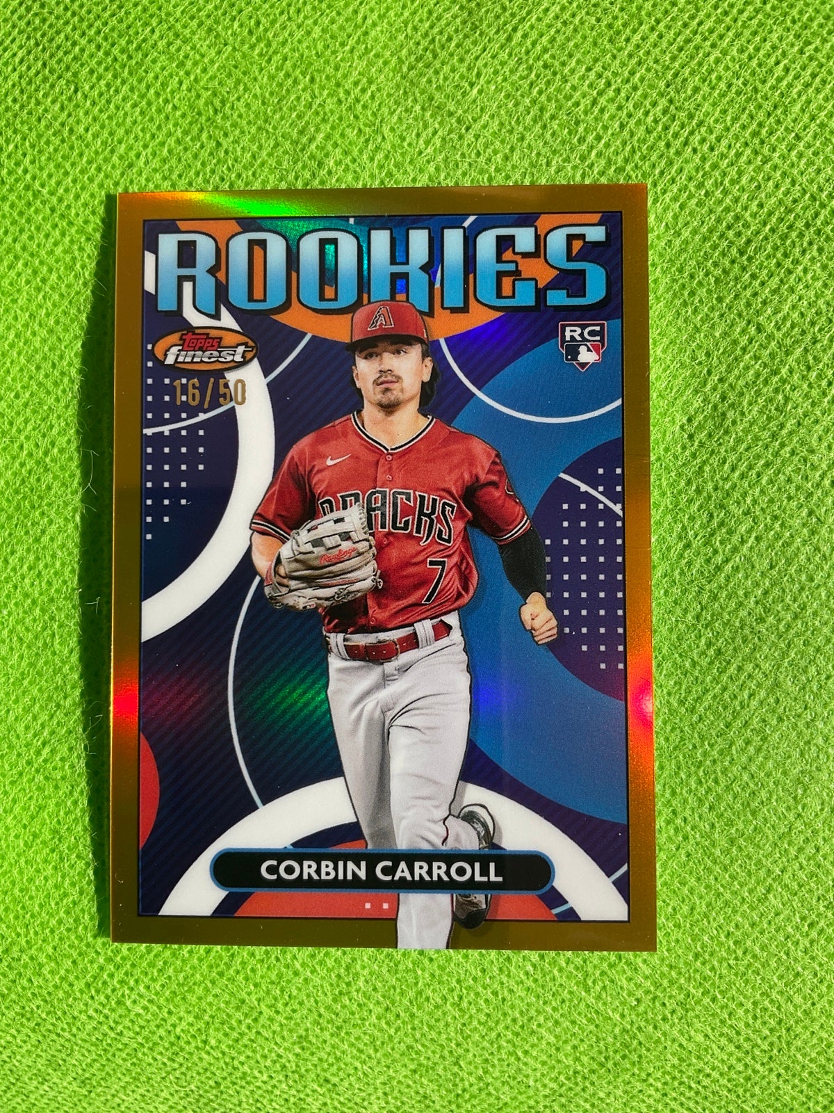 2023 Topps Finest Corbin Carroll /50 true GOLD Refractor RC only 50 produced HOT