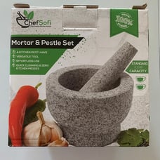 ChefSofi 2-Cup Granite Mortar and Pestle Set – BRAND NEW!