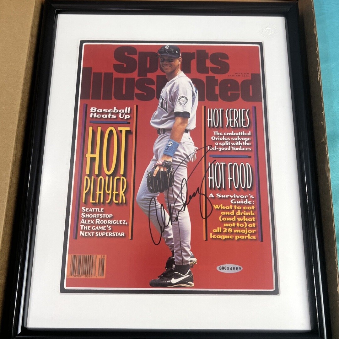 Vintage Alex Rodriguez Auto Signed Sports Illustrated Upper Deck UDA Framed