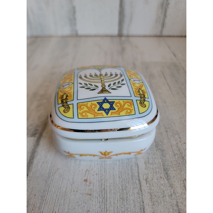 San Francisco menorah jewish music box company hanukkah trinket box