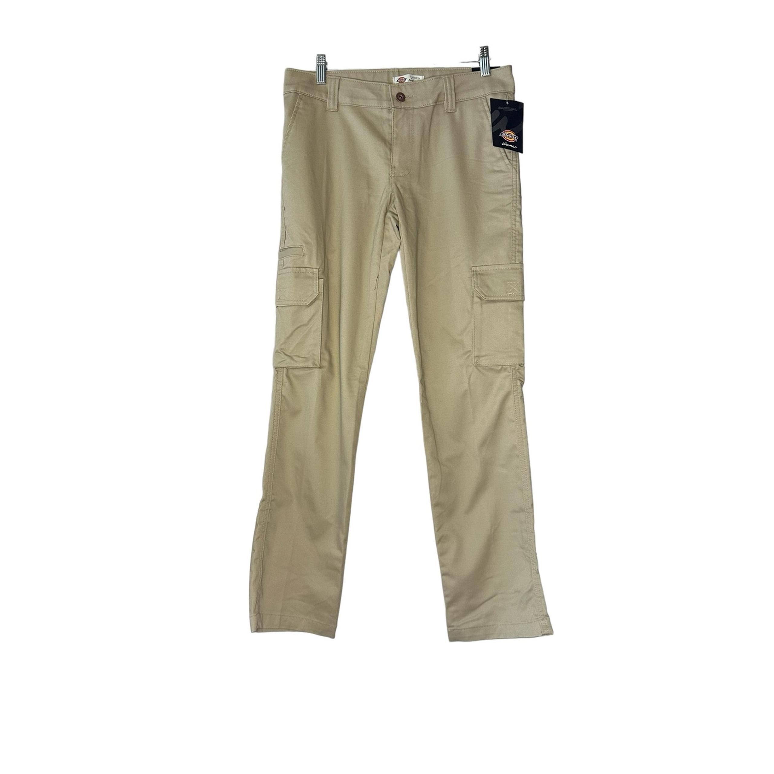 Dickies Women's Cargo Pants Khaki 2 R Relaxed