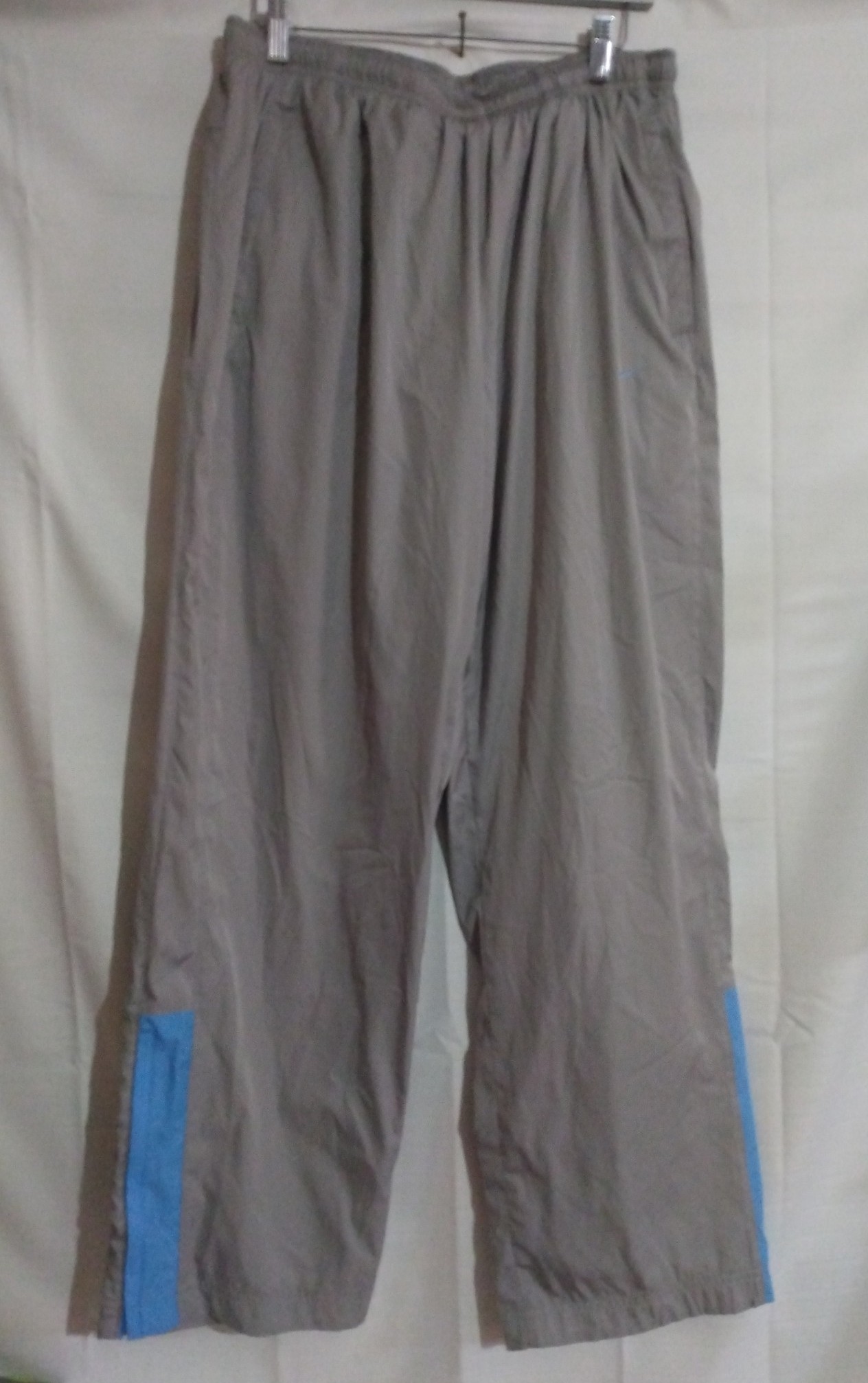 Vintage Nike Lined Training Athletic Basketball Blue Gray Zipper Bottom Pants