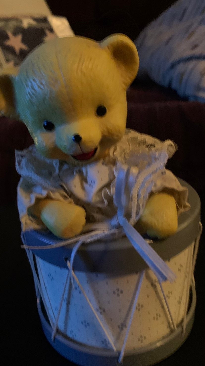Musical bear in drum