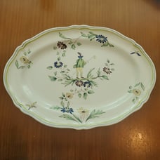 2 platters 1 Veg bowl Longchamp Moustiers France Vintage 2-14 Platters & Bowl