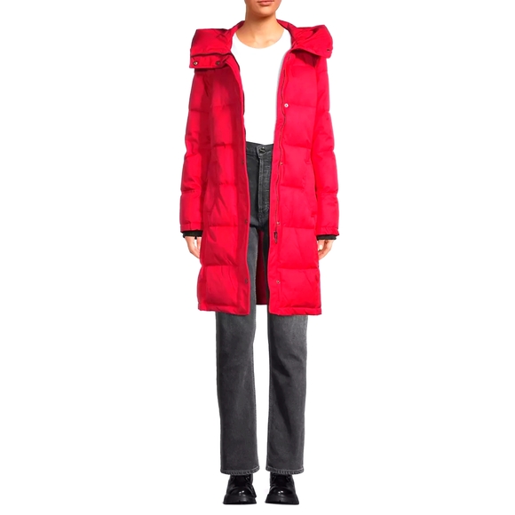 Sam Edelman Belted Red Puffer Jacket (Size Large)
