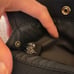 Dior makeup pouch bag with pearl chain