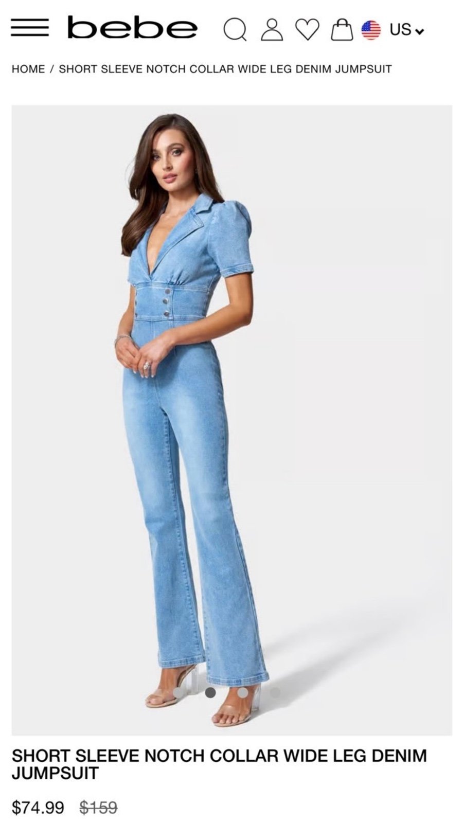 Bebe denim jumpsuit 8