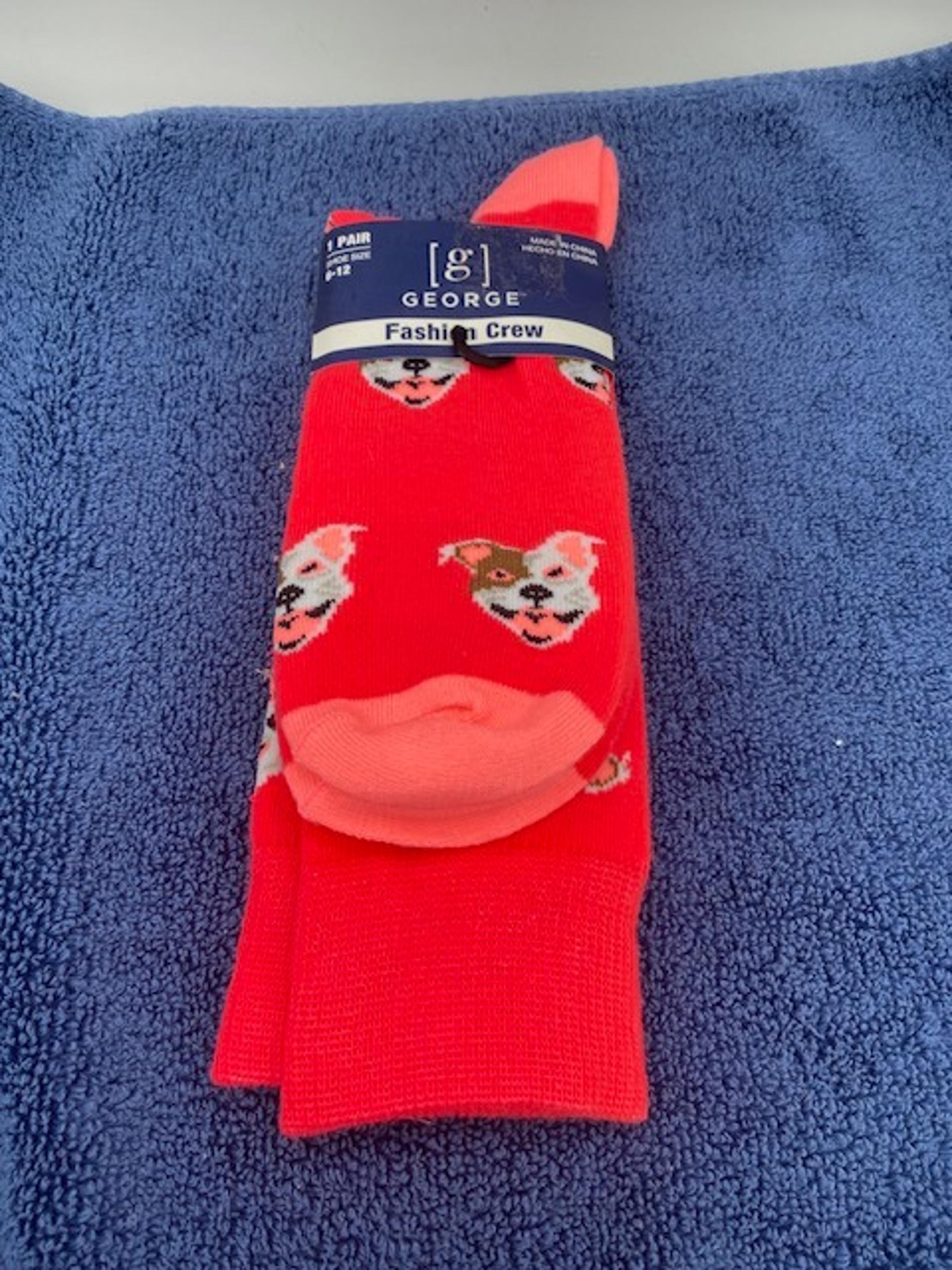 George Fashion Crew Women's 1 Pair 6-12 Socks...2-26